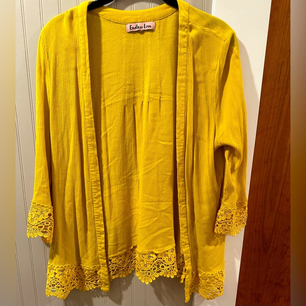 Yellow lightweight cardigan